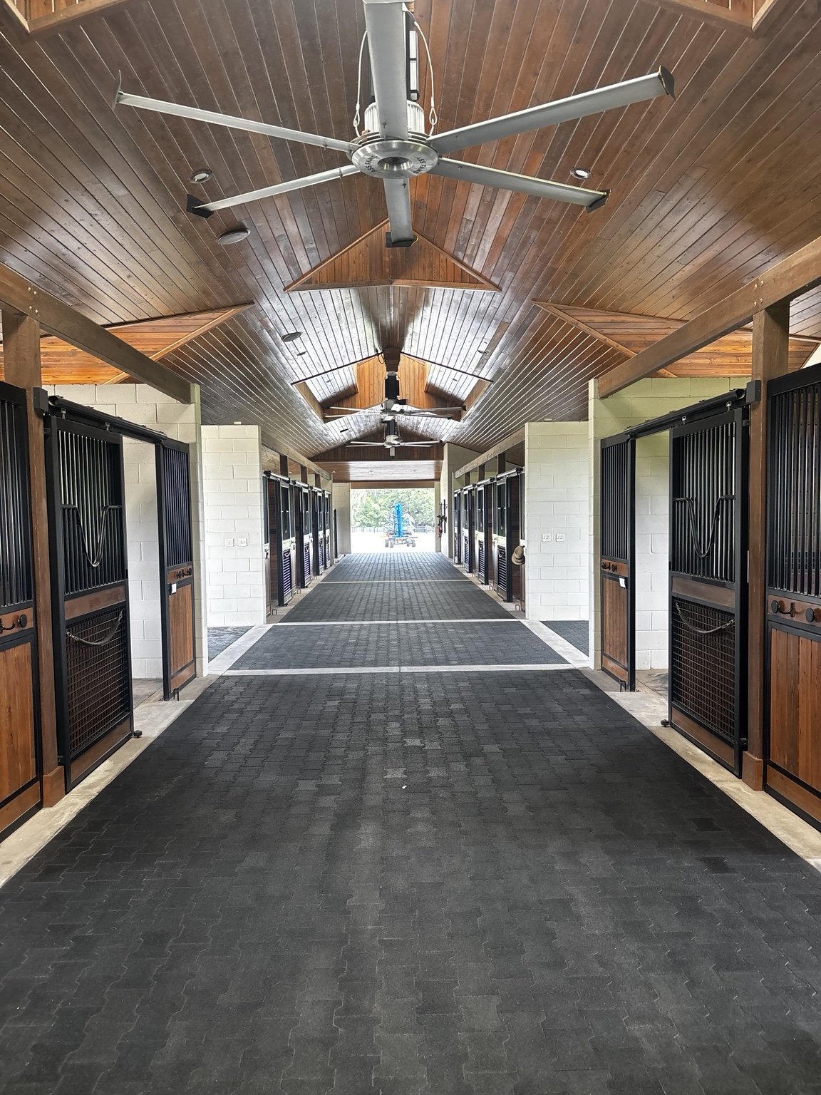 Equestrian property aisle and floor